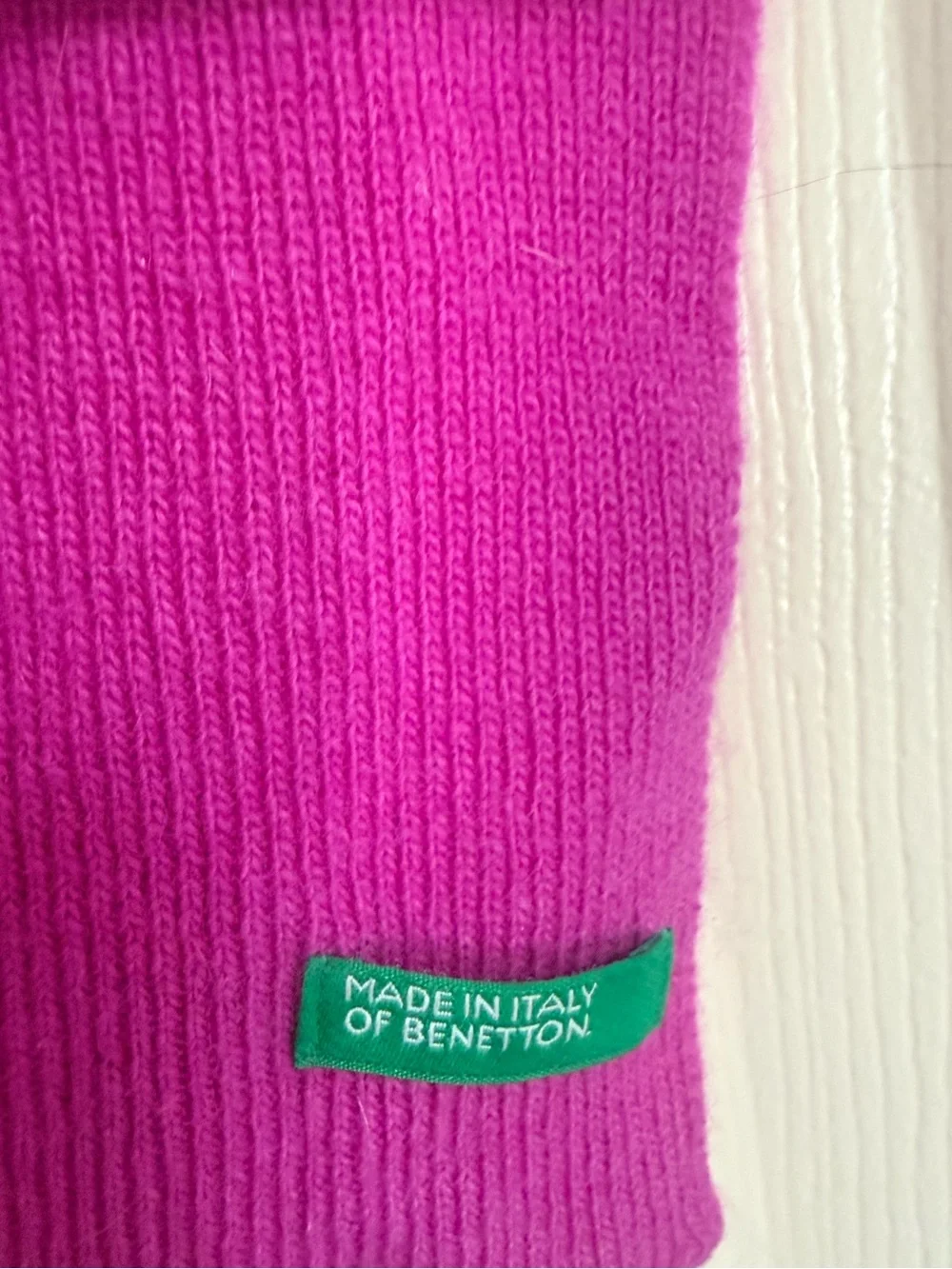 United Colors of Benetton Women’s Pink Knit Winter Scarf - Hot Fuchsia